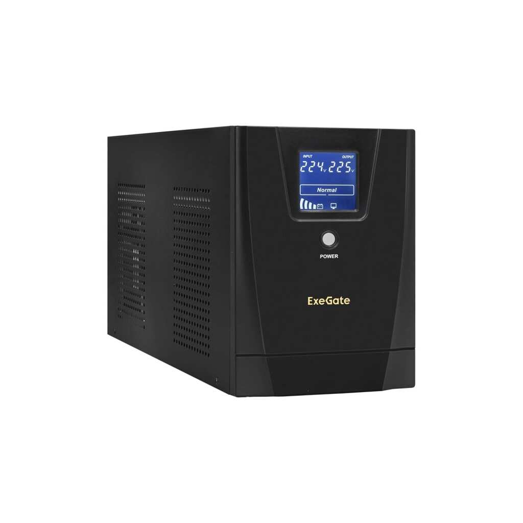 ИБП ExeGate SpecialPro Smart LLB-3000.LCD.AVR.3SH.2C13,RJ45 11,USB, металлический корпус, Black 292636