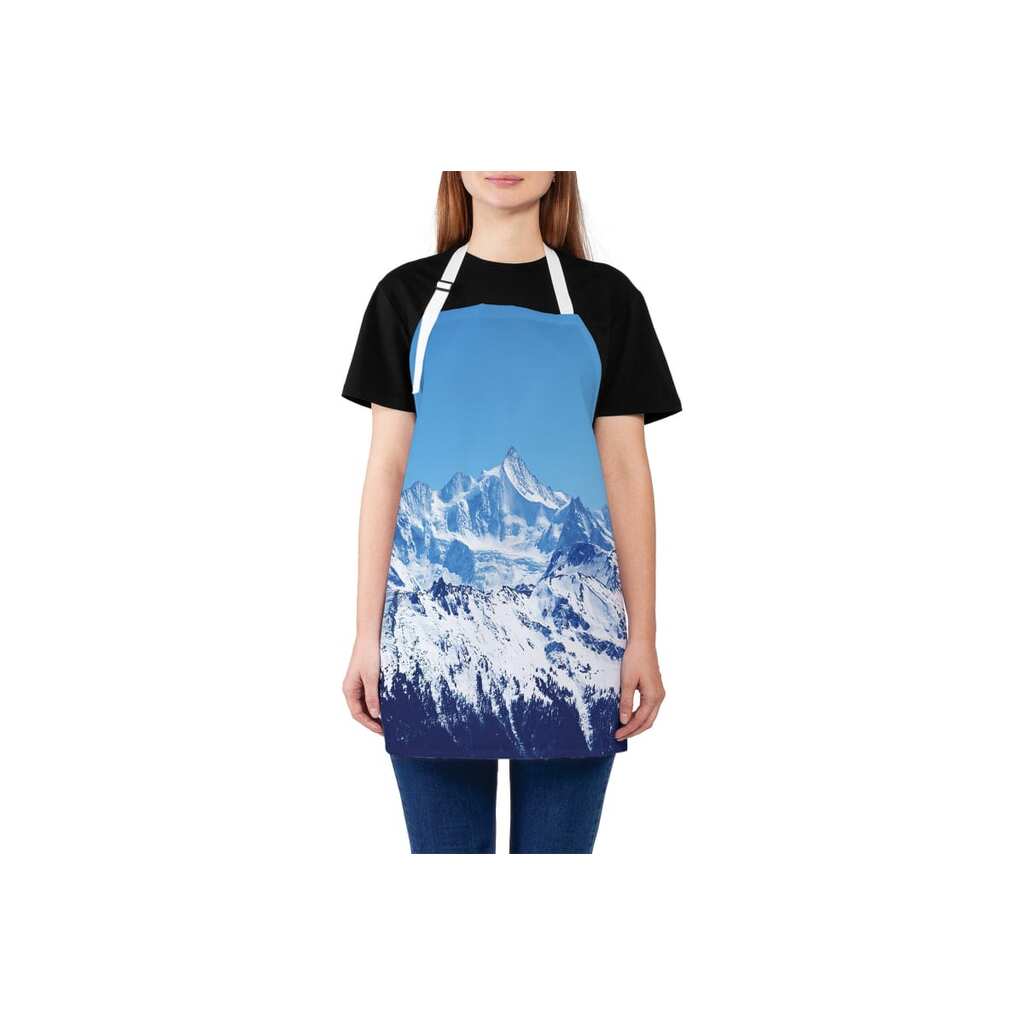 Кухонный фартук JOYARTY Зимние скалы, универсальный размер для женщин и мужчин ap_15287