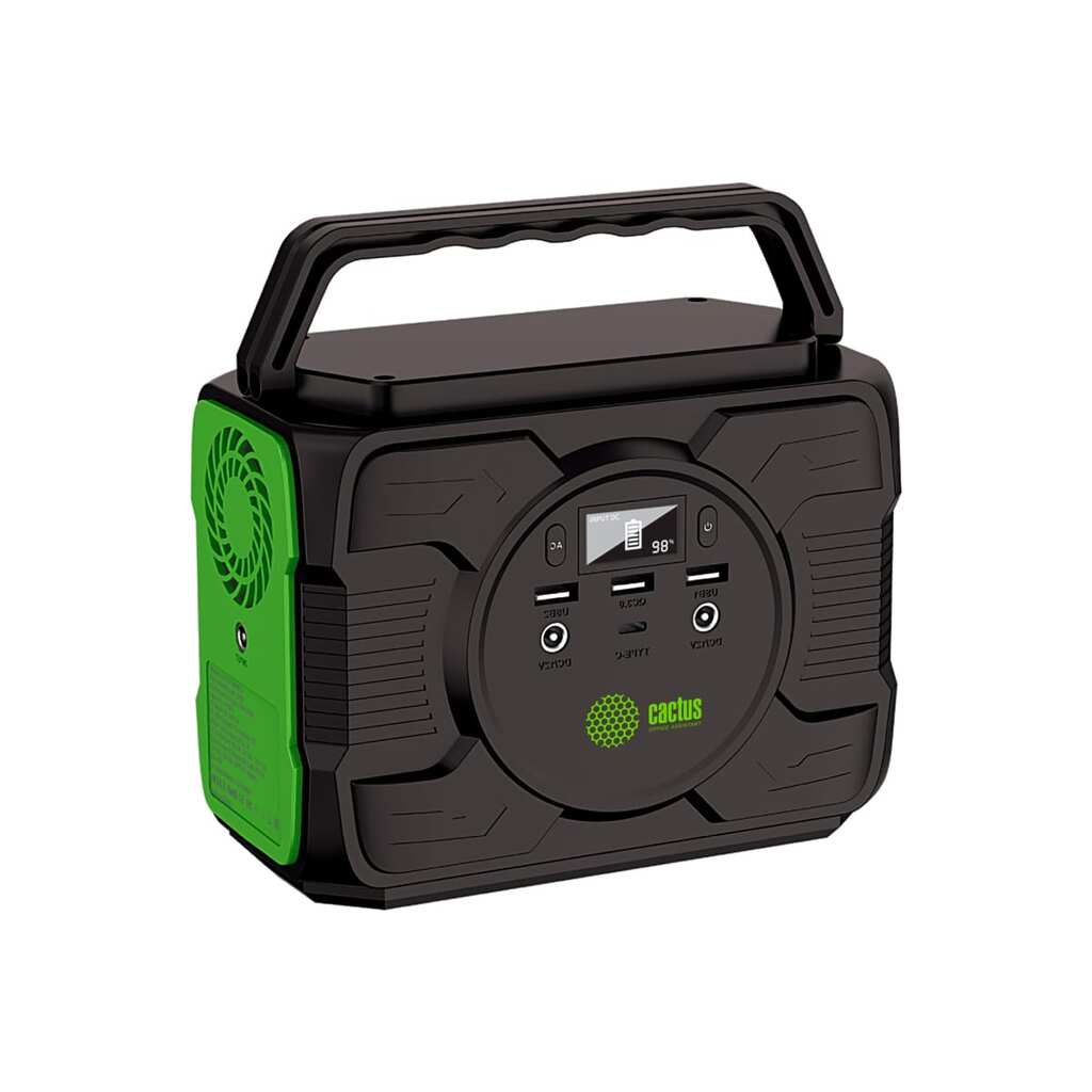 Мобильный аккумулятор Cactus CS-PCS144-EC5 40000mAh 2.1A черный/зеленый 1782944