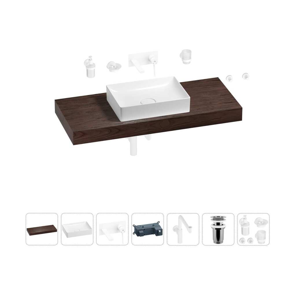 Комплект мебели для ванной комнаты Wellsee Genuine Tree с раковиной 201017510