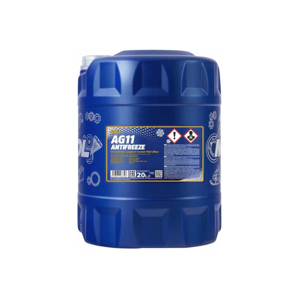 Антифриз-концентрат MANNOL ANTIFREEZE LONGTERM AG11, 20 л, синий 411120