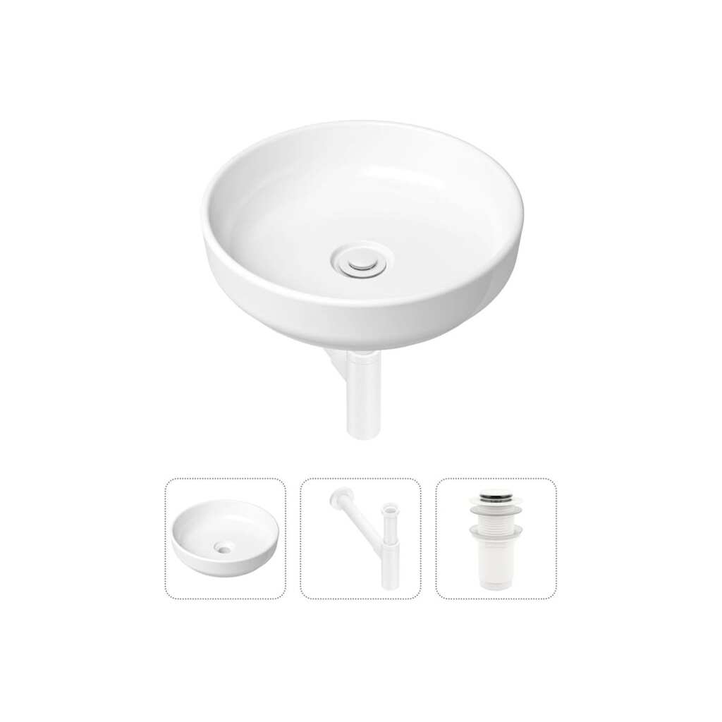 Накладная раковина для ванной Lavinia Boho Bathroom Sink Slim в комплекте 3 в 1 21520205