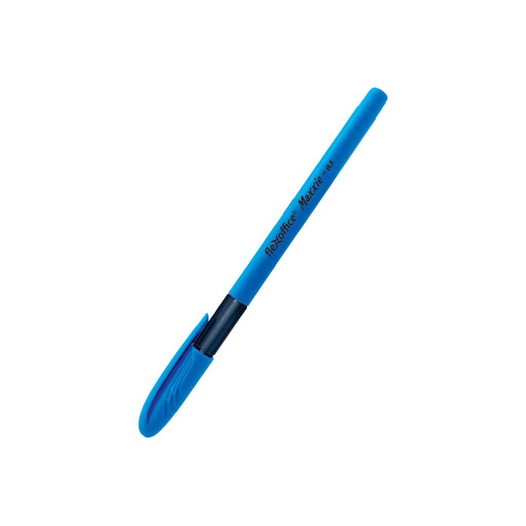 Шариковая ручка с масляными чернилами Flexoffice maxxie neon синяя, 12 шт. FO-GELB035NBB BLUE