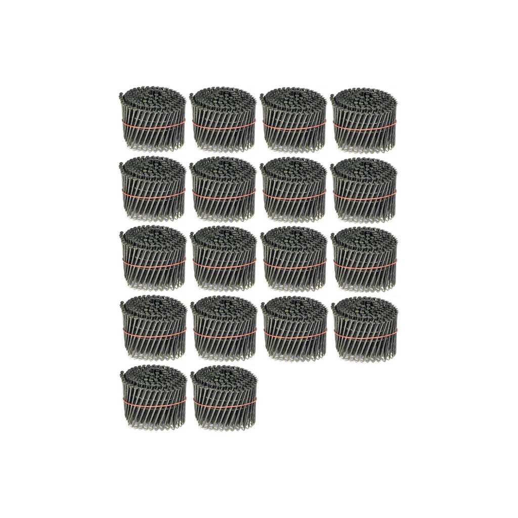 Барабанные гвозди КОРДЛЕНД 4500 шт. (18 кассет по 250 шт.) Ø 2,8 мм, длина 80 мм, Ø шляпки 6,8 мм, винтовые GVB-00029.18