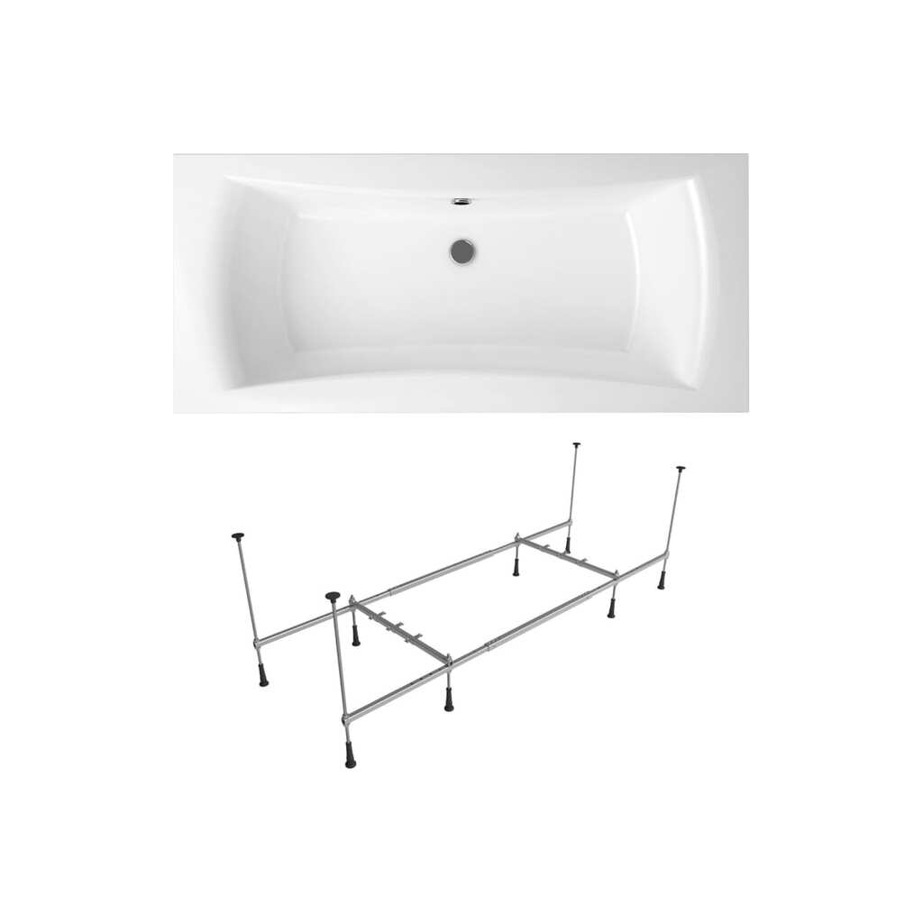 Акриловая ванная с каркасом Lavinia Boho Evan 200х90 в наборе 2 в 1 S1-37110200