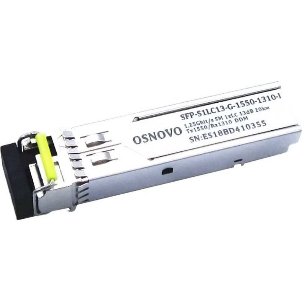 Оптический SFP модуль OSNOVO SFP-S1LC13-G-1550-1310-I промышленный. sct1207