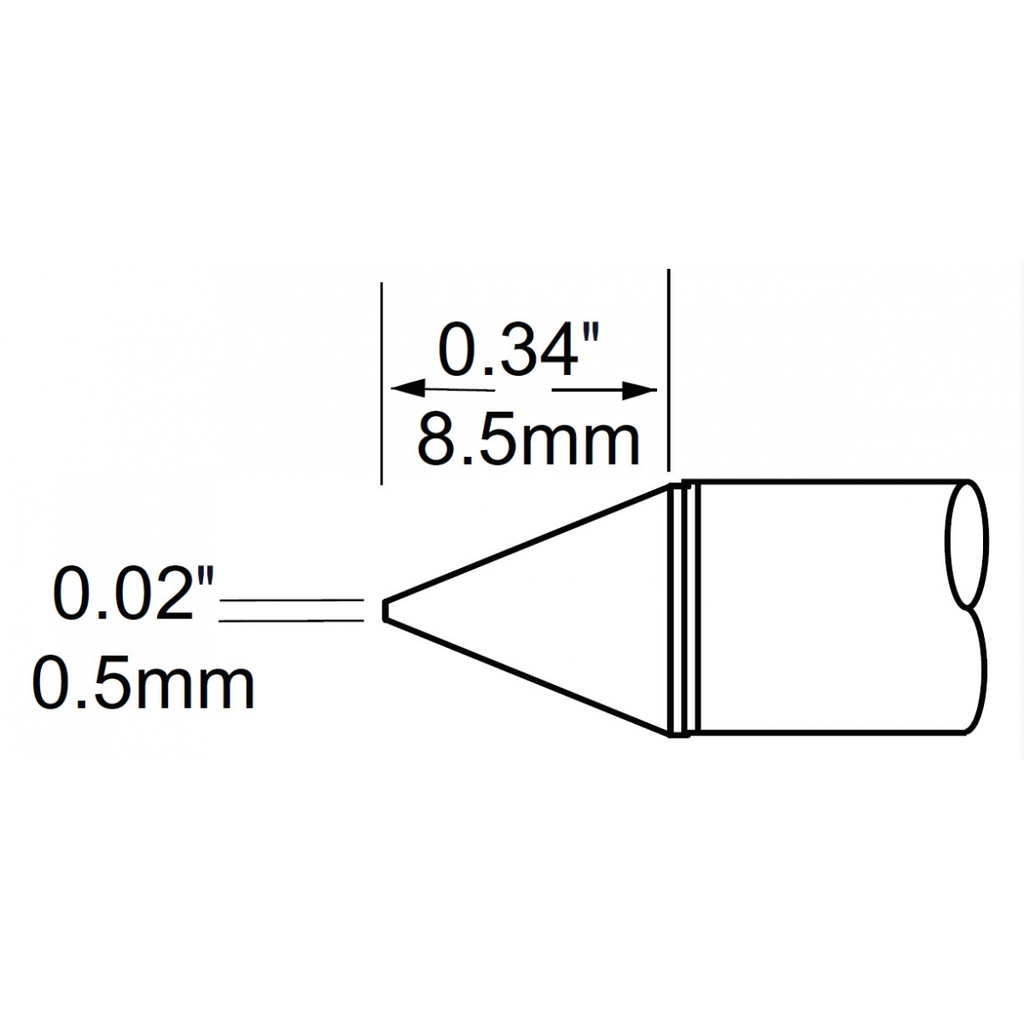 Наконечник (0.5х8.5 мм; конус) для PS900 METCAL SCV-CN05