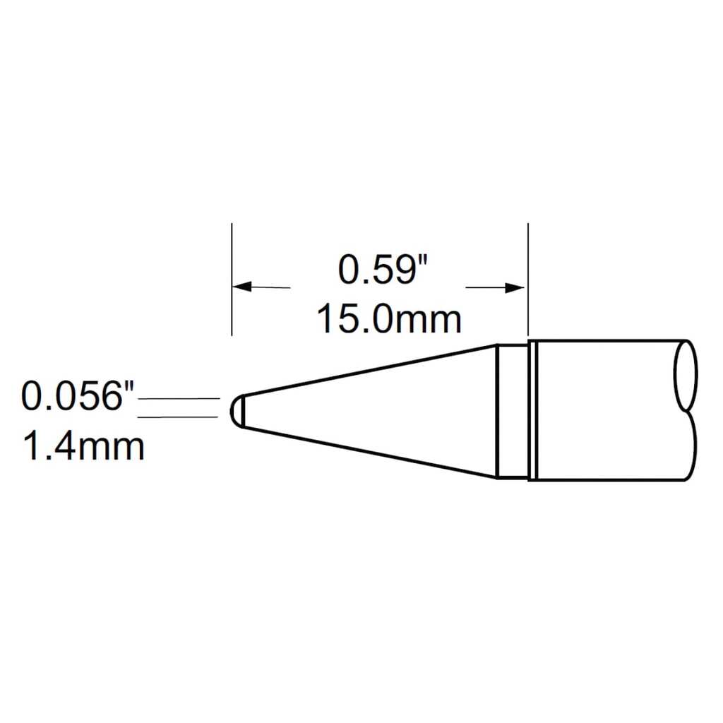 Наконечник (1.4х15 мм; конус удлиненный) для PS900 METCAL SCV-CNL14