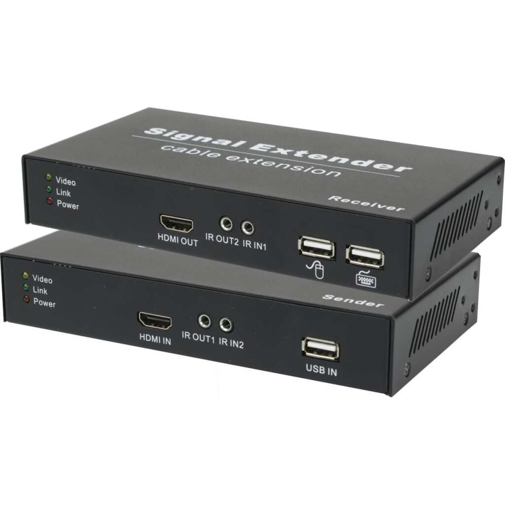 Комплект для передачи OSNOVO TA-HiKM+RA-HiKM HDMI, USB и ИК управления по кабелю витой пары (CAT5e/6) до 150м. sct1409