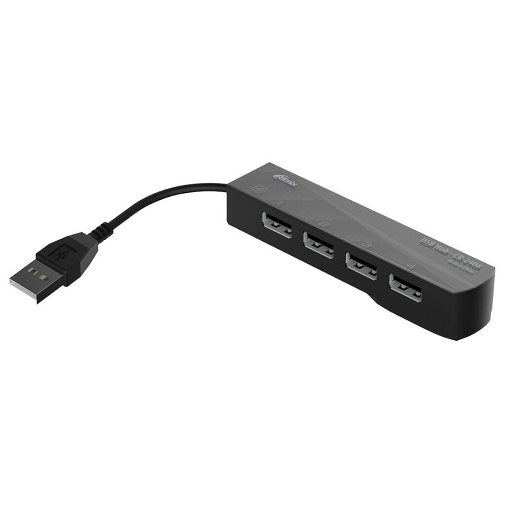 Хаб USB Ritmix CR-2406 USB 4-ports Black