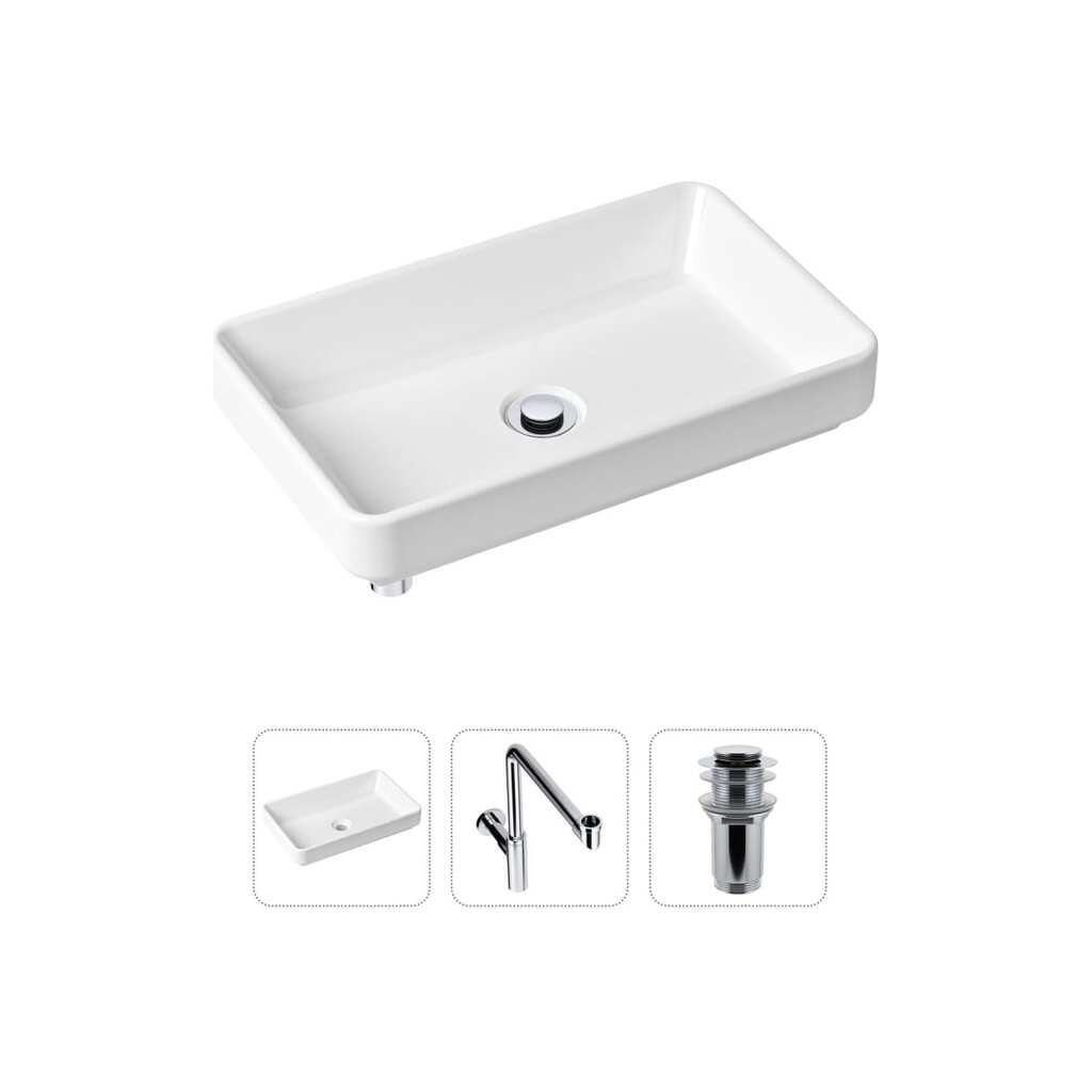 Накладная раковина для ванной Lavinia Boho Bathroom Sink Slim в комплекте 3 в 1 21520153