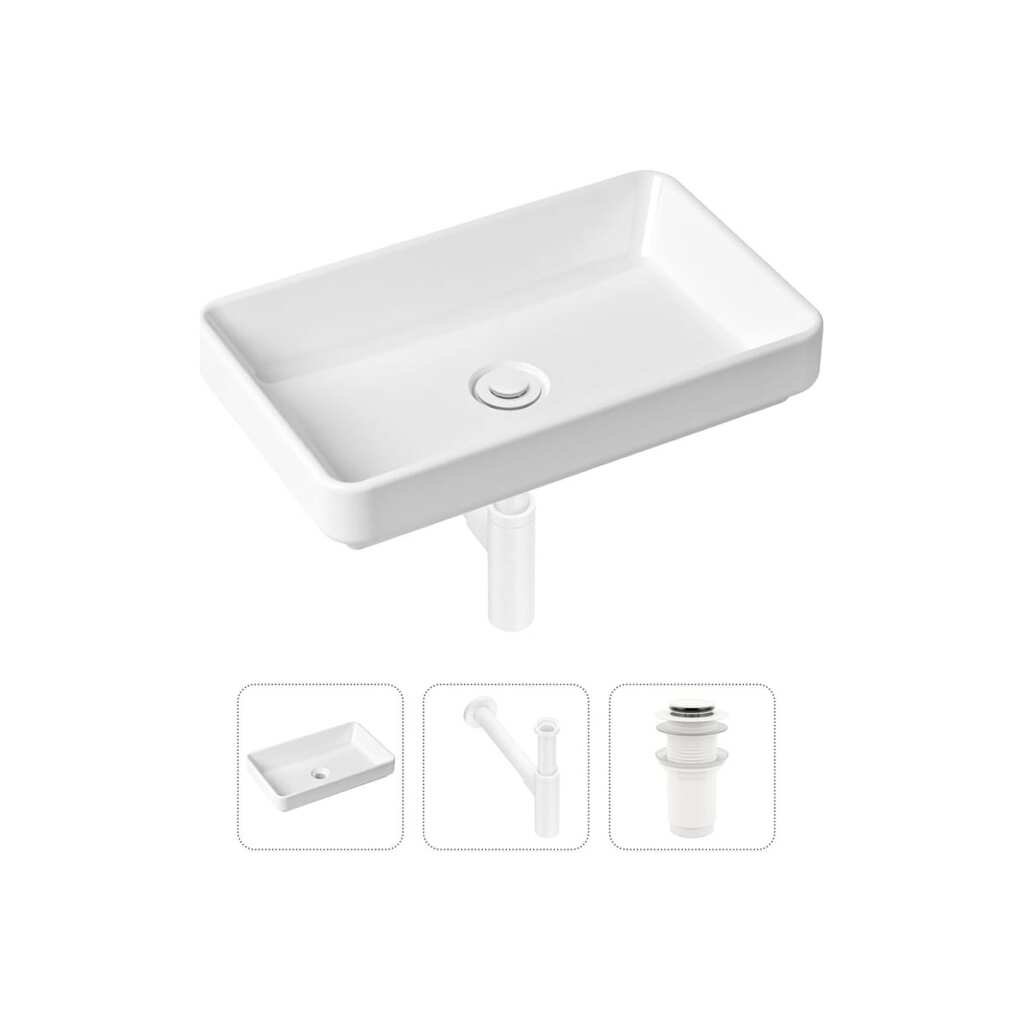 Накладная раковина для ванной Lavinia Boho Bathroom Sink Slim в комплекте 3 в 1 21520151