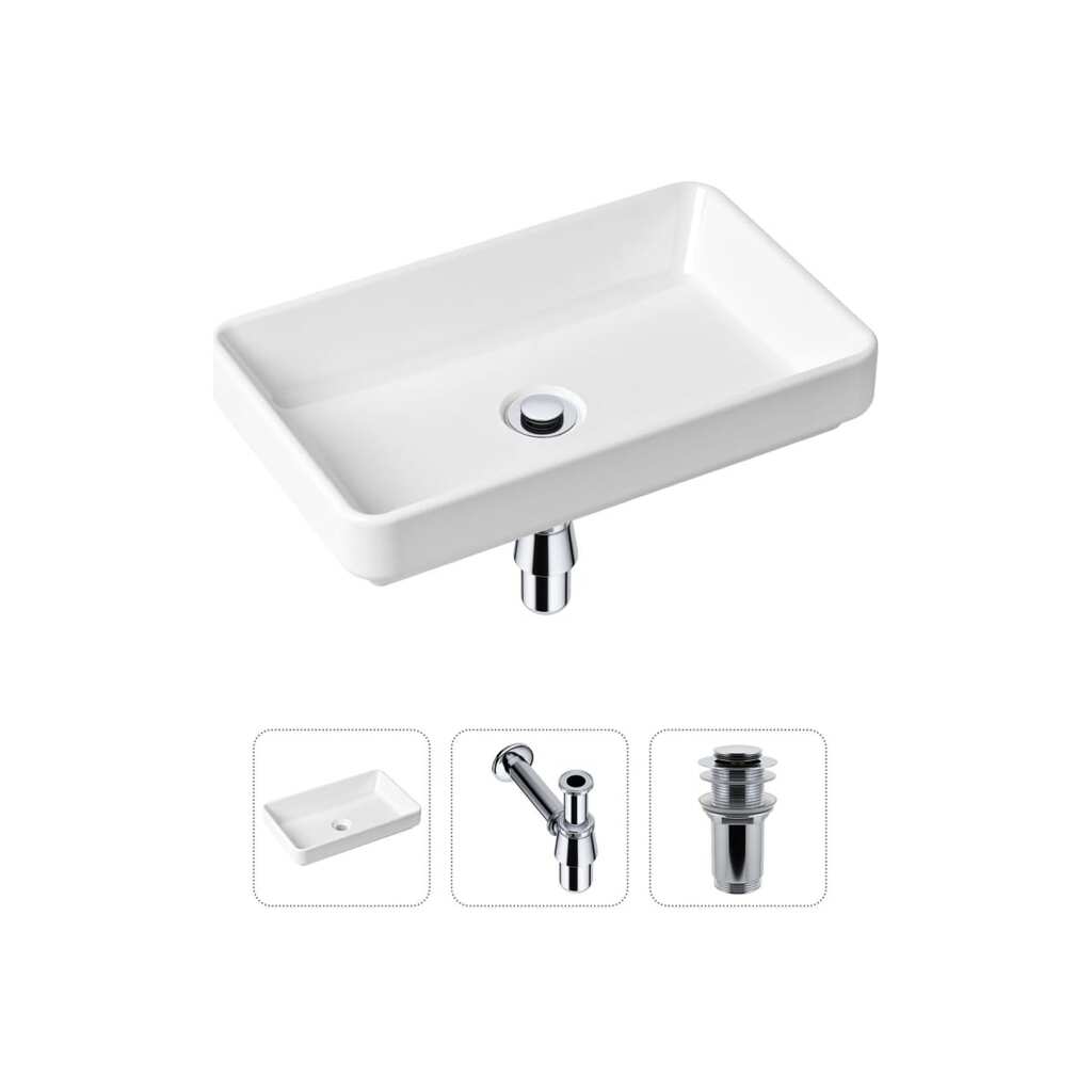 Накладная раковина для ванной Lavinia Boho Bathroom Sink Slim в комплекте 3 в 1 21520111