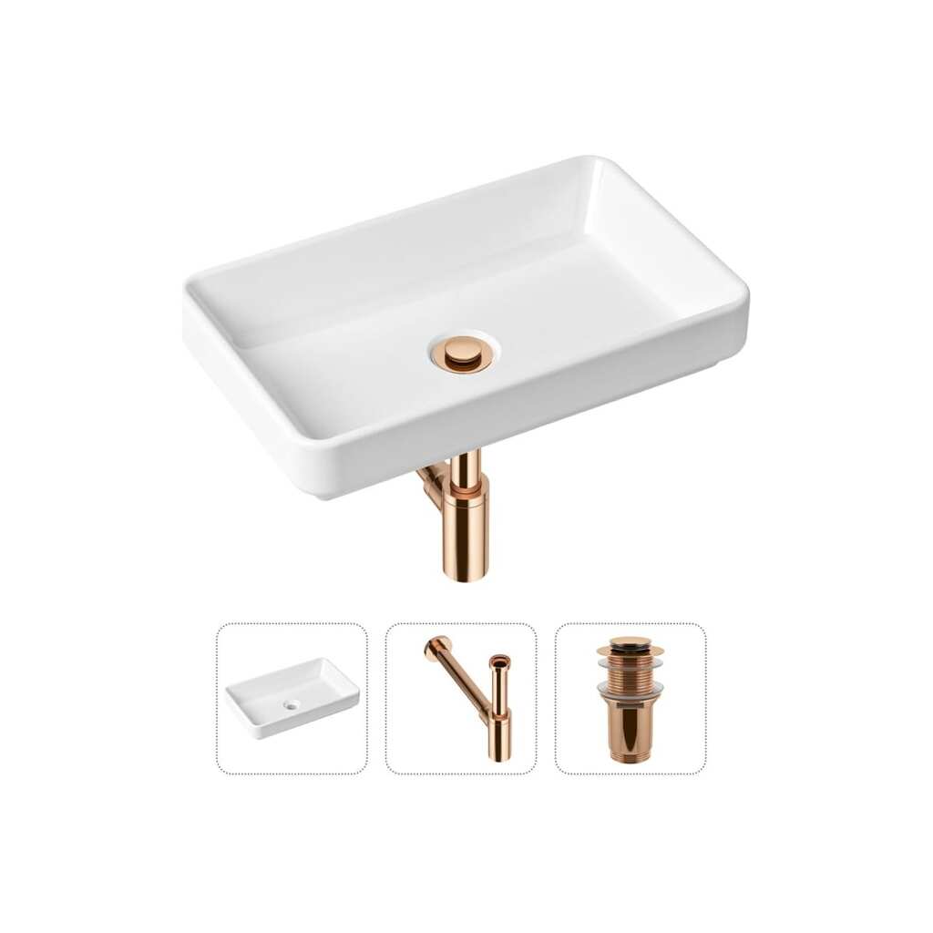 Накладная раковина для ванной Lavinia Boho Bathroom Sink Slim в комплекте 3 в 1 21520119