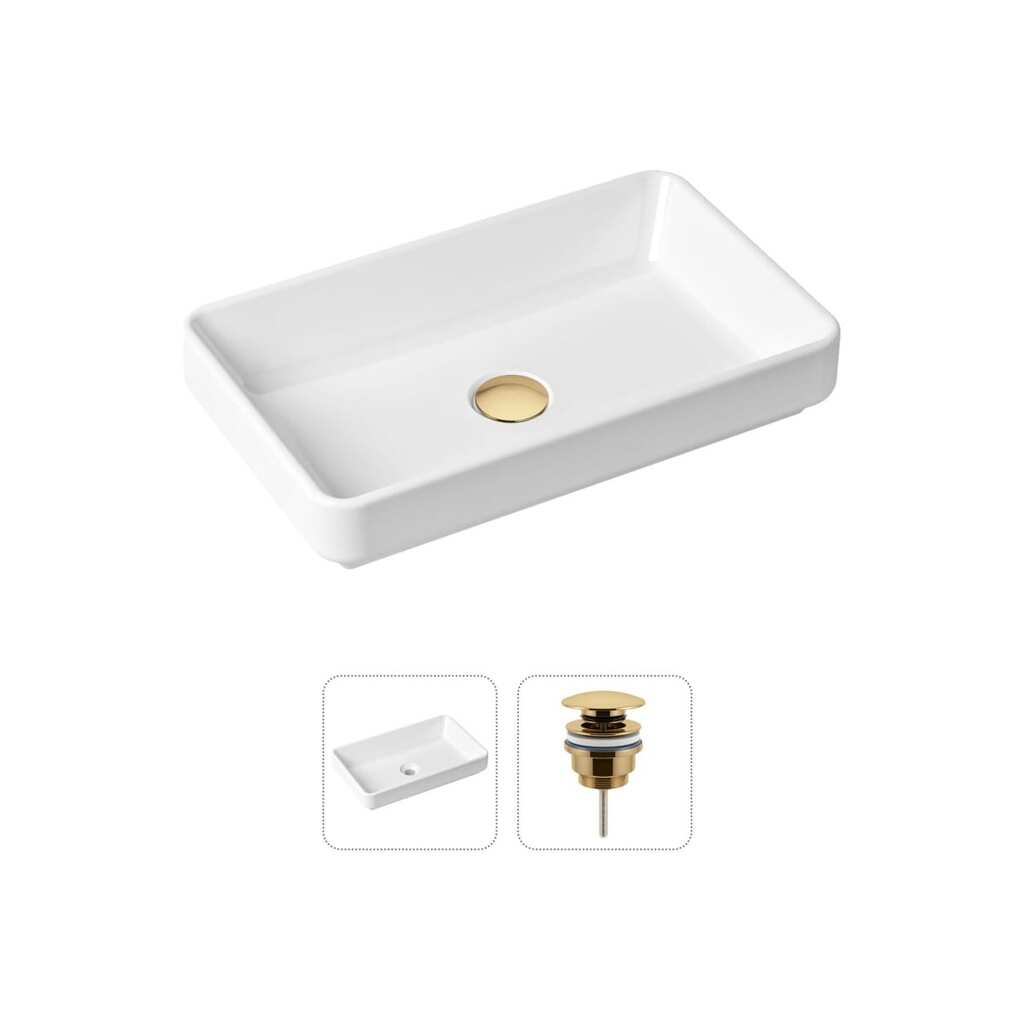 Накладная раковина для ванной Lavinia Boho Bathroom Sink Slim в комплекте 2 в 1 21520813
