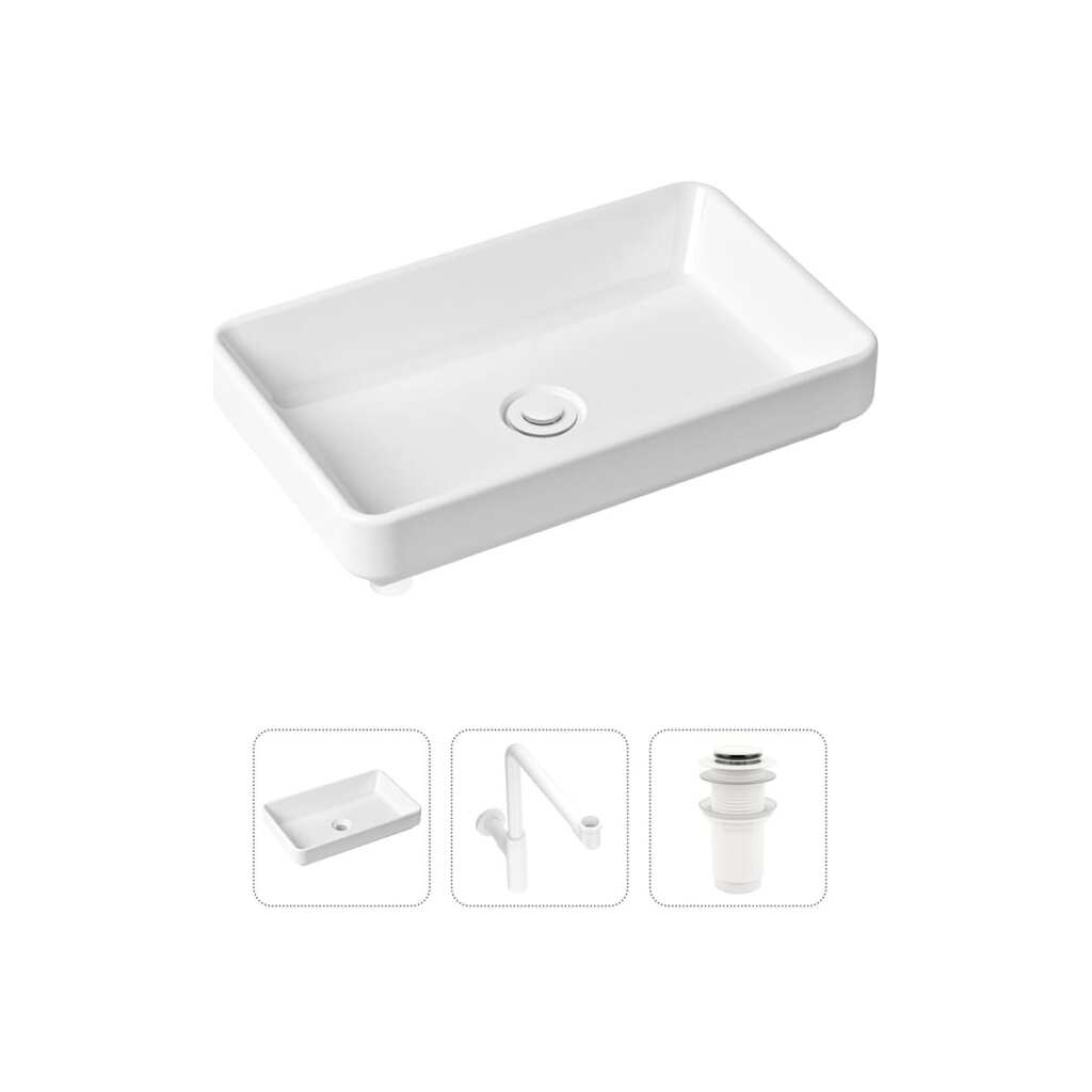 Накладная раковина для ванной Lavinia Boho Bathroom Sink Slim в комплекте 3 в 1 21520161