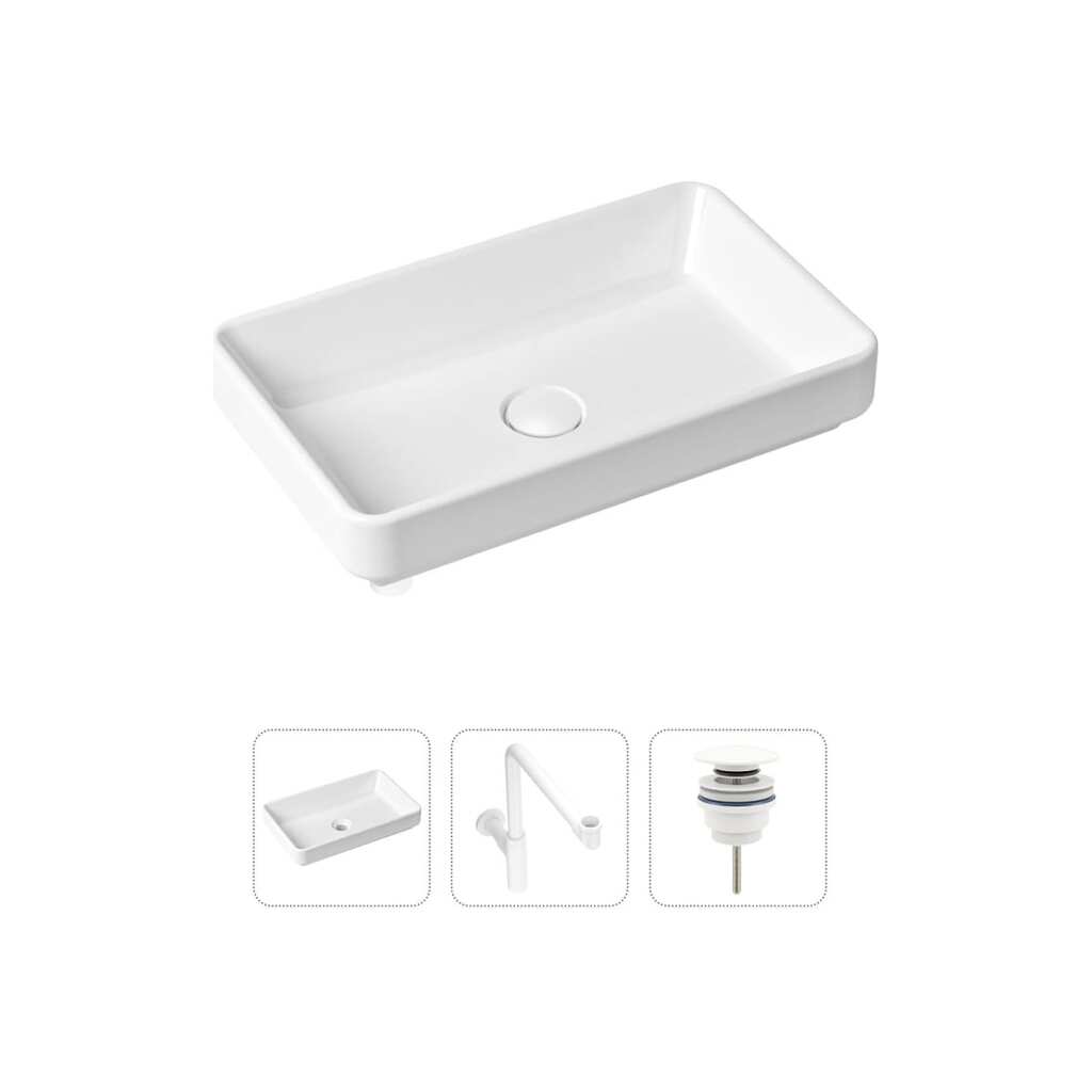 Накладная раковина для ванной Lavinia Boho Bathroom Sink Slim в комплекте 3 в 1 21520162