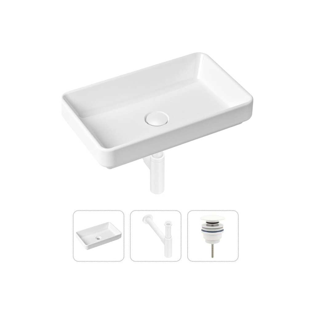 Накладная раковина для ванной Lavinia Boho Bathroom Sink Slim в комплекте 3 в 1 21520152