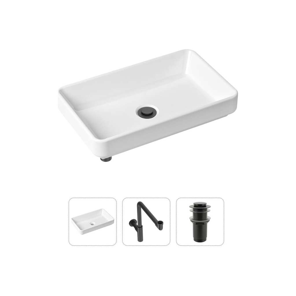 Накладная раковина для ванной Lavinia Boho Bathroom Sink Slim в комплекте 3 в 1 21520155