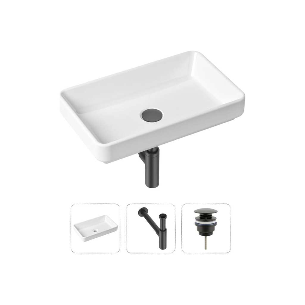 Накладная раковина для ванной Lavinia Boho Bathroom Sink Slim в комплекте 3 в 1 21520146