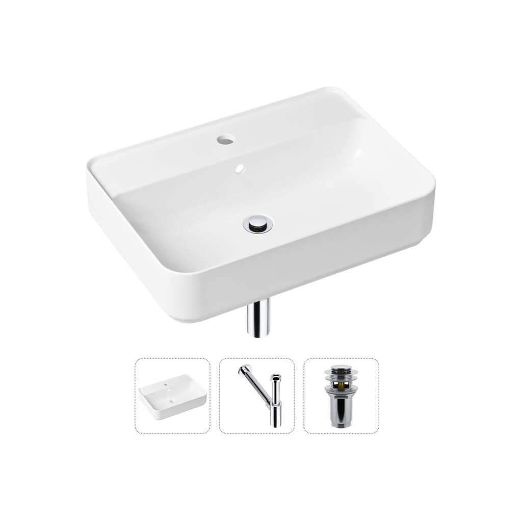 Накладная раковина для ванной Lavinia Boho Bathroom Sink Slim в комплекте 3 в 1 21520329