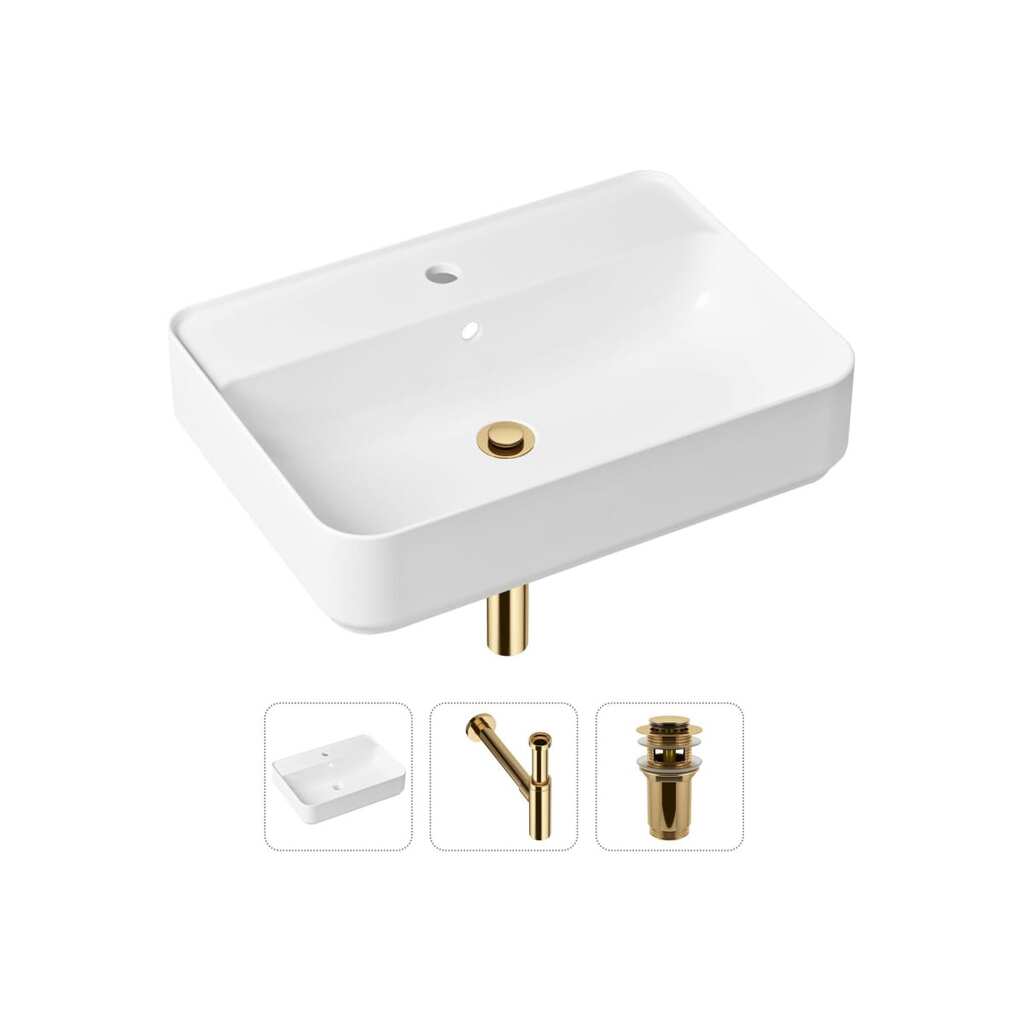 Накладная раковина для ванной Lavinia Boho Bathroom Sink Slim в комплекте 3 в 1 21520363