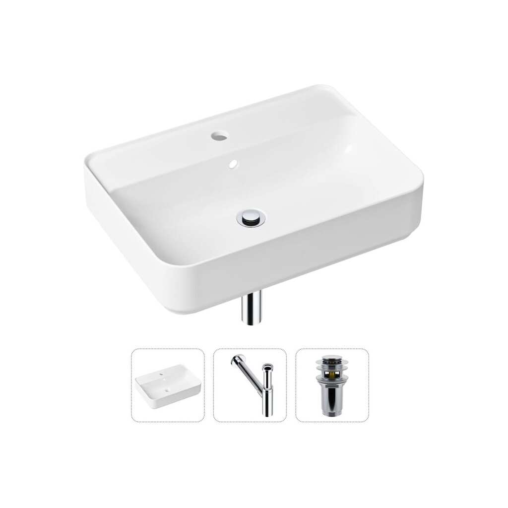 Накладная раковина для ванной Lavinia Boho Bathroom Sink Slim в комплекте 3 в 1 21520359