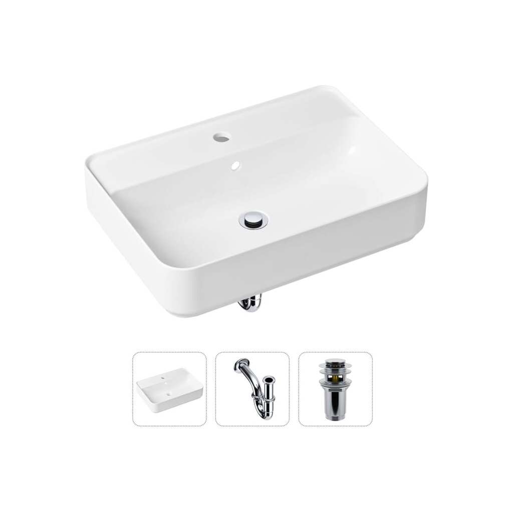 Накладная раковина для ванной Lavinia Boho Bathroom Sink Slim в комплекте 3 в 1 21520325