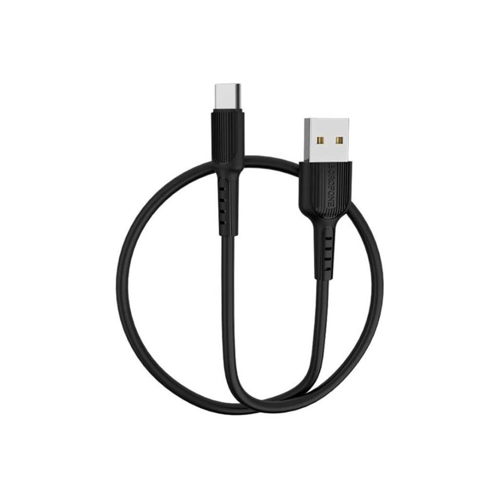 Usb кабель Borofone bx16 easy type-c, 1м, pvc, черный 0L-00043170