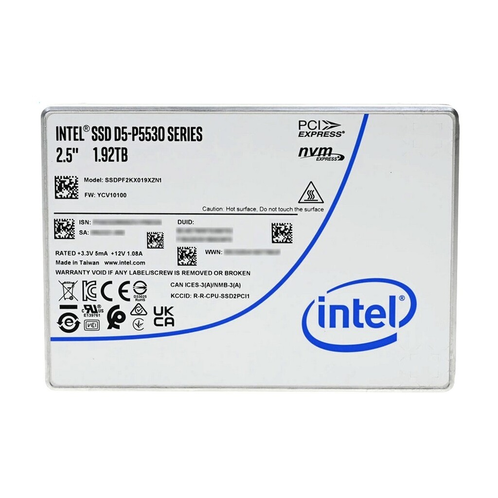 Накопитель Intel SSD D5-P5530 Series (1.92TB, 2.5in PCIe 4.0 x4, TLC) (SSDPF2KX019XZN1)