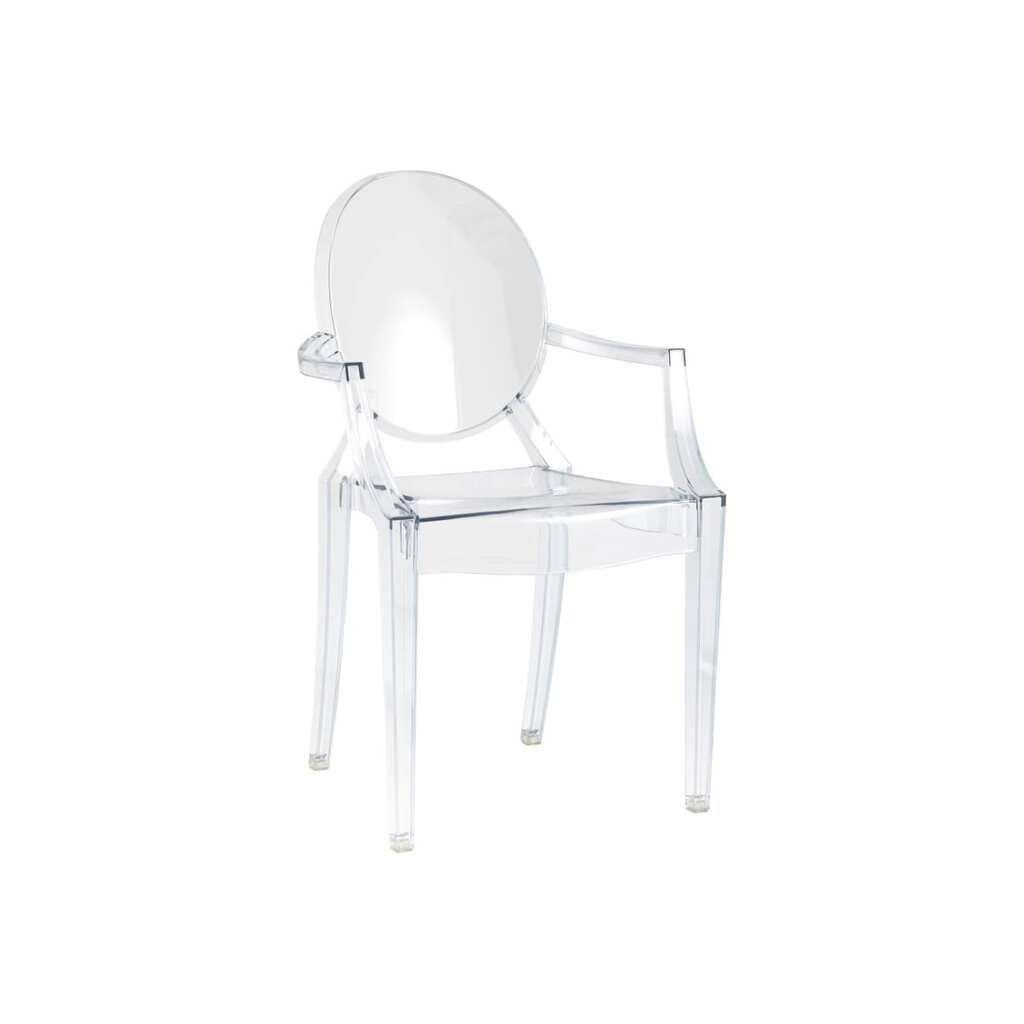 Обеденный стул для кухни Стул Груп victoria ghost с подлокотниками, пластик, прозрачный XH-8072 transp