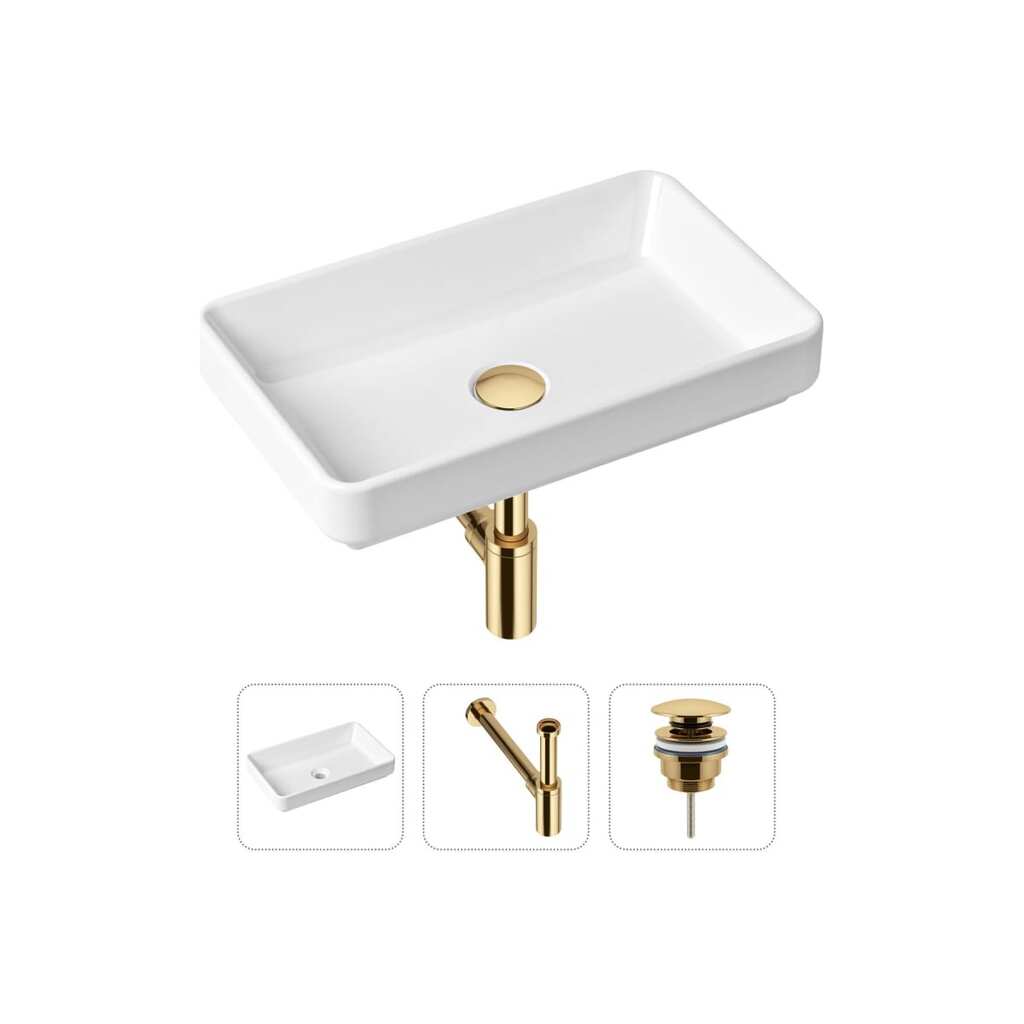 Накладная раковина для ванной Lavinia Boho Bathroom Sink Slim в комплекте 3 в 1 21520118