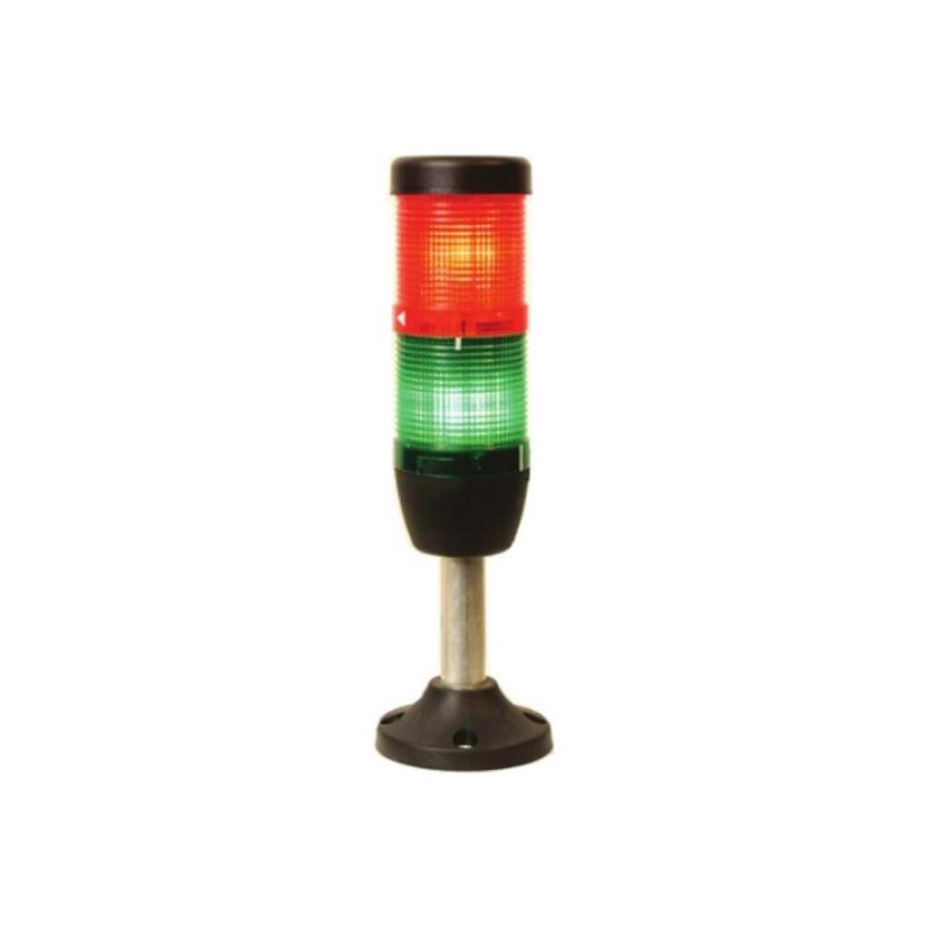 Сигнальная колонна Emas 50мм, красная, зелёная, с зуммером 220В, IK52L220ZM03