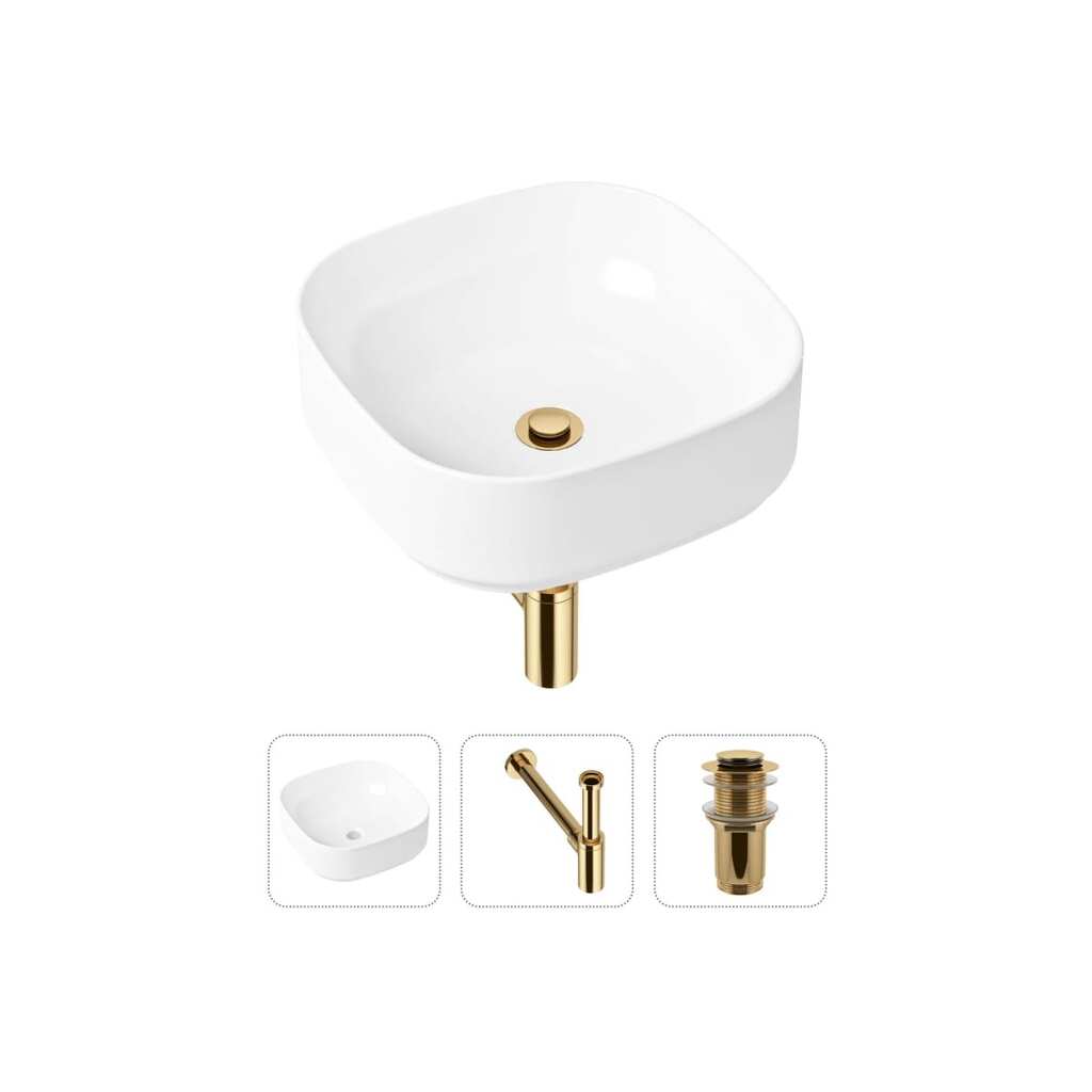 Накладная раковина для ванной Lavinia Boho Bathroom Sink Slim в комплекте 3 в 1 21520225