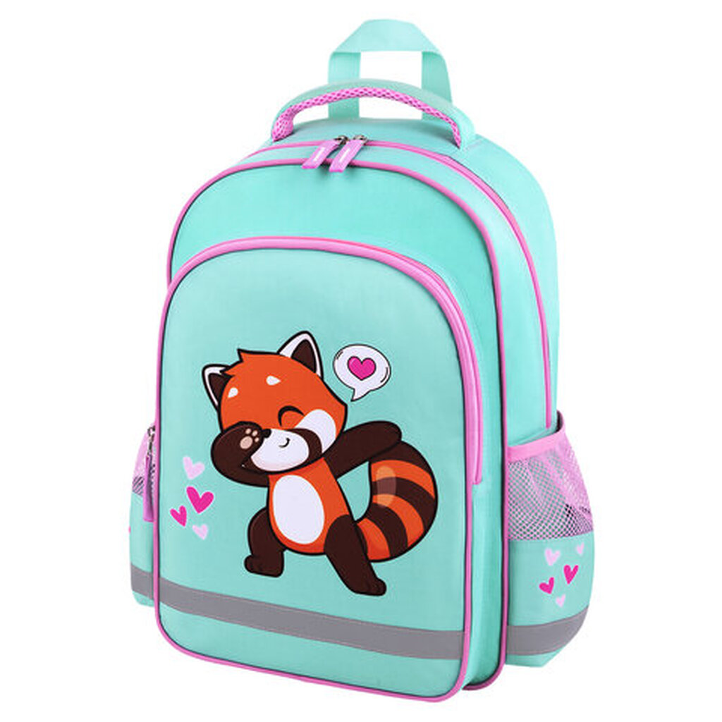 Рюкзак 1 отделение, 3 кармана 38x28х14 см ПИФАГОР SCHOOL Red panda 272083