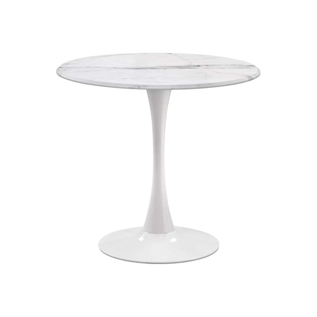 Деревянный стол Woodville Тулип 90x73 см, мрамор белый 530834