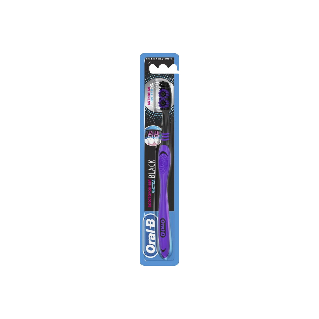 Зубная щетка ORAL-B Black Всесторонняя чистка 40 Medium 1 шт 740489