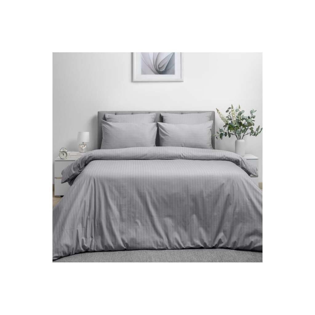 Комплект постельного белья Волшебная Ночь Gray Cloud поплин, евро, с наволочками 70/70 782128
