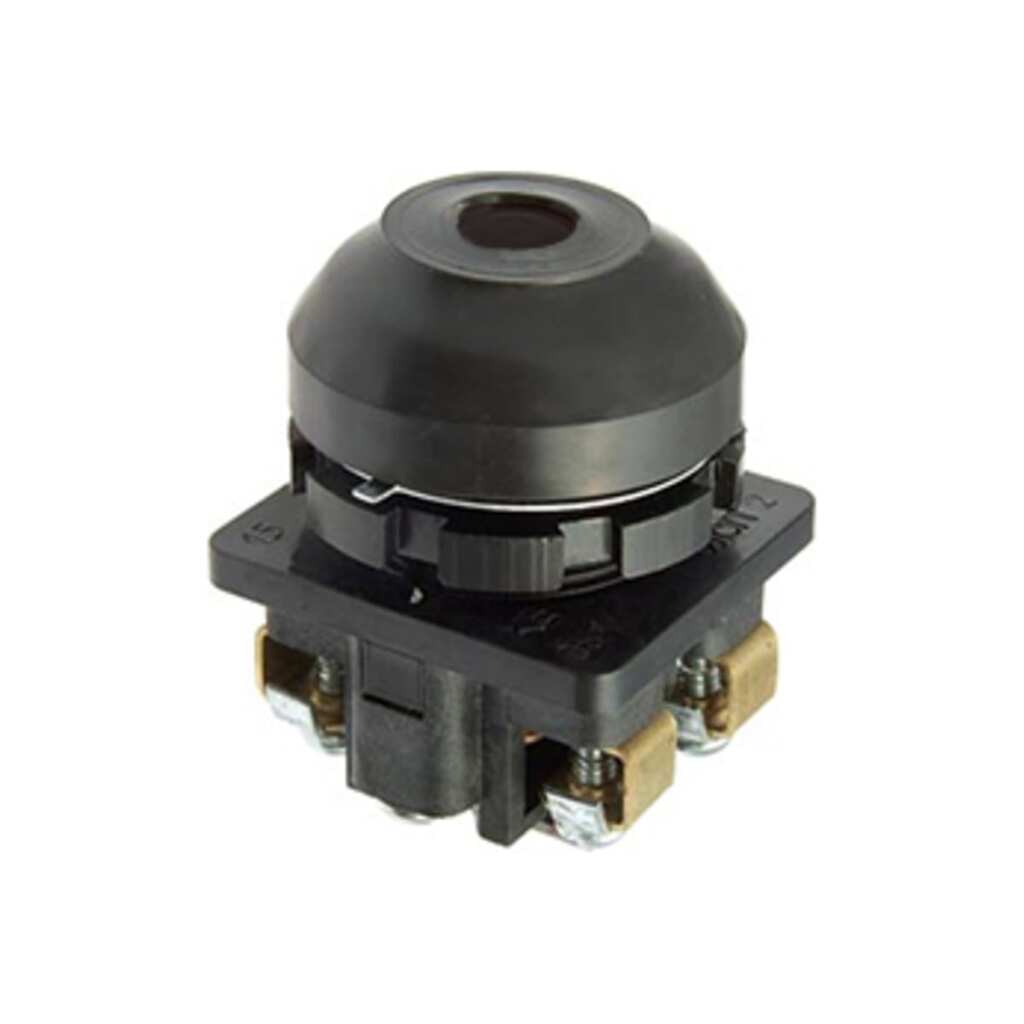 Кнопочный выключатель Электротехник Ке-081 у2 исп.2, черный, 1з и 1р, цилиндр, ip54, 10а, 660в, ET502364