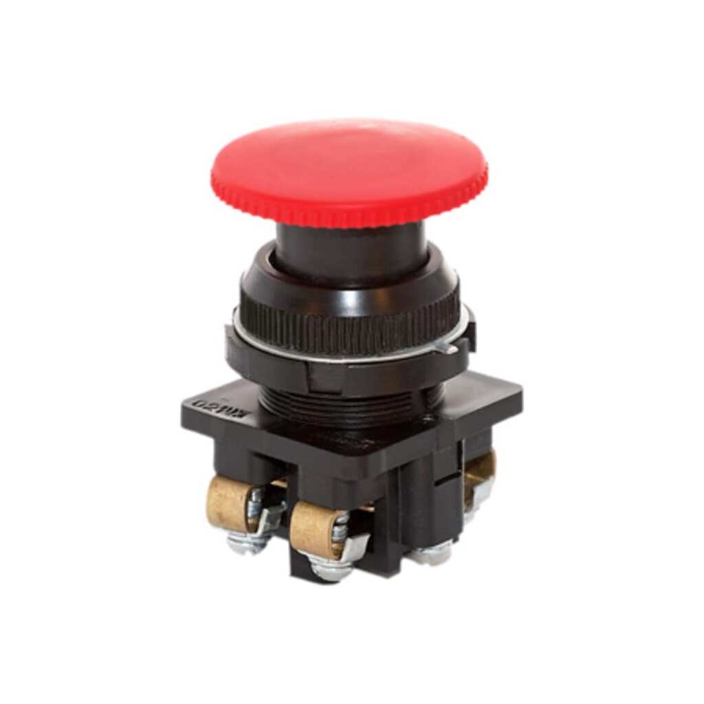 Кнопочный выключатель Электротехник Ке-021 у3 исп.1, красный, 2з, гриб без фиксации, ip40, 10а, 660в, ET512404