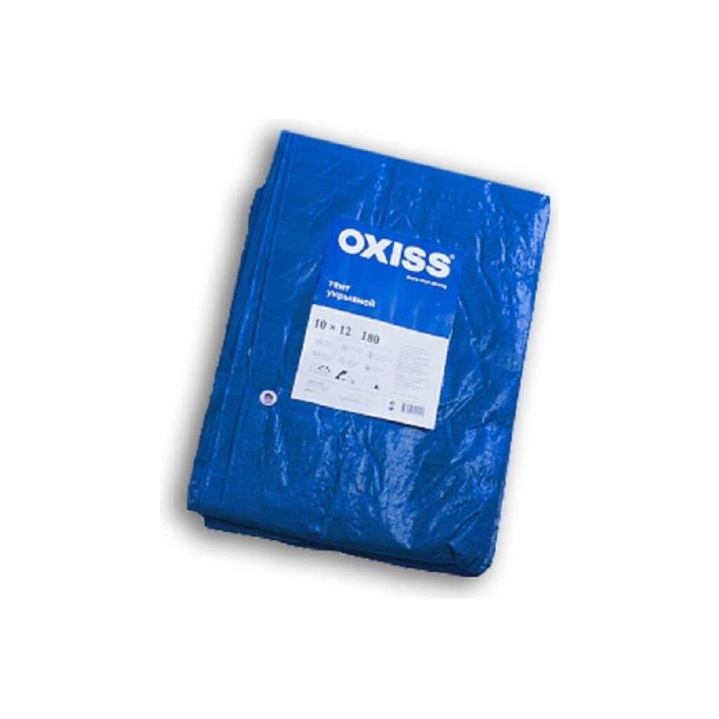 Тент укрывной 180 г/кв.м, 10x12 м, синий Oxiss 4630025420581