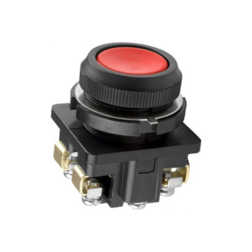 Кнопочный выключатель Электротехник Ке-011 у3 исп.3, красный, 2р, цилиндр, ip40, 10а ,660в, ET511660