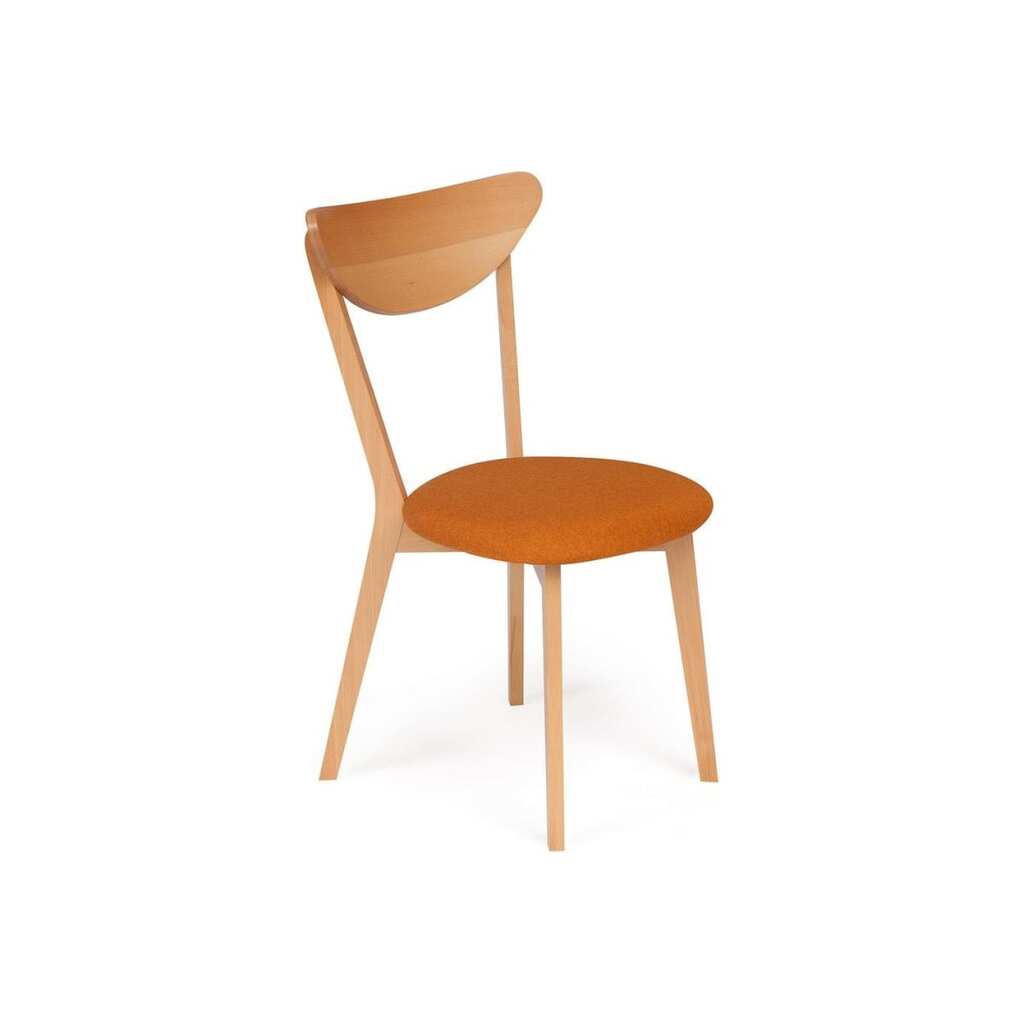 Стул Tetchair maxi (макси) мягкое сиденье, цвет сиденья оранжевый, каркас бук, сиденье ткань, 86x48.5x54.5, натуральный (бук), 1 шт. в упаковке 19592