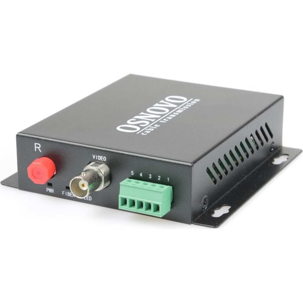 Оптический приемник OSNOVO RA-H12-15F 1 канала видео HDCVI/HDTVI/AHD/CVBS и 1 двунаправленного канала управления (RS485/полудуплекс) по одномодовому оптоволокну до 20км sct1421