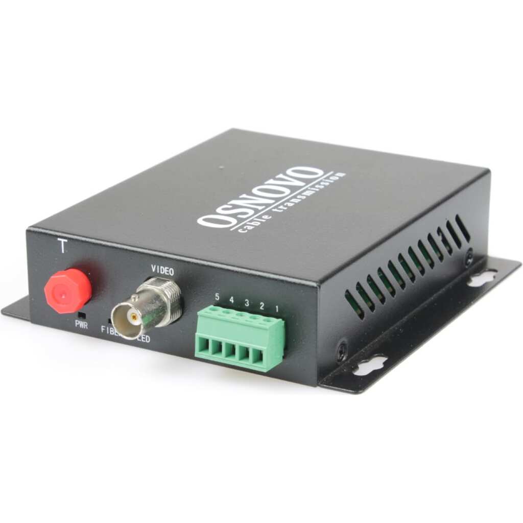 Оптический передатчик OSNOVO 1 канала видео TA-H12-15F HDCVI/HDTVI/AHD/CVBS и 1 двунаправленного канала управления (RS485/полудуплекс) по одномодовому оптоволокну до 20км. sct1422