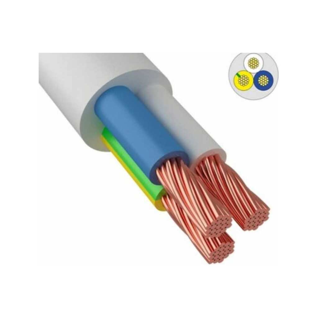 Провод ПВС Цветлит 2x2,5+1x2,5 100 метров С00000194