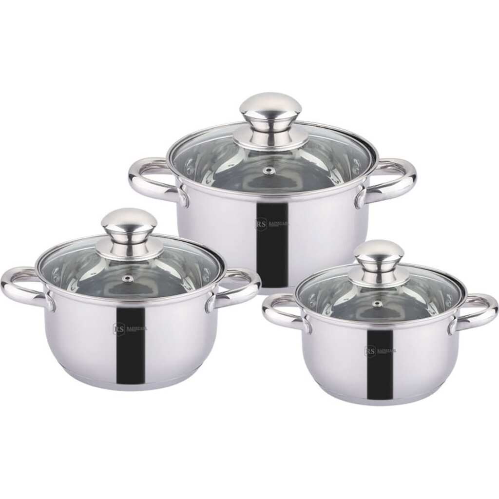 Набор посуды Rainstahl RS\CW 1645-06 6 предметов 1,9 л, 2,5 л, 3,5 л капсульное дно 1645-06RS\CW