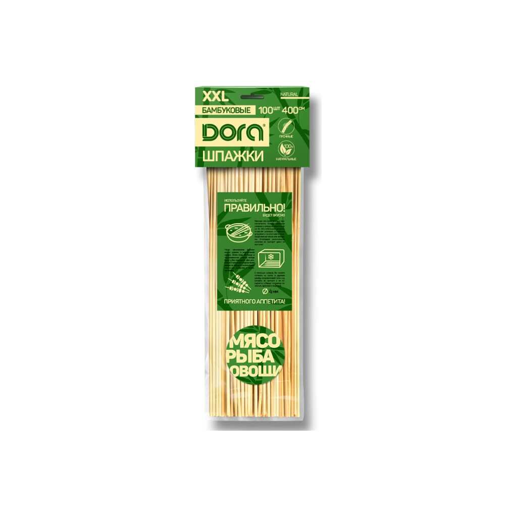 Бамбуковые шпажки Dora 40 см, 100 шт. 2018-003