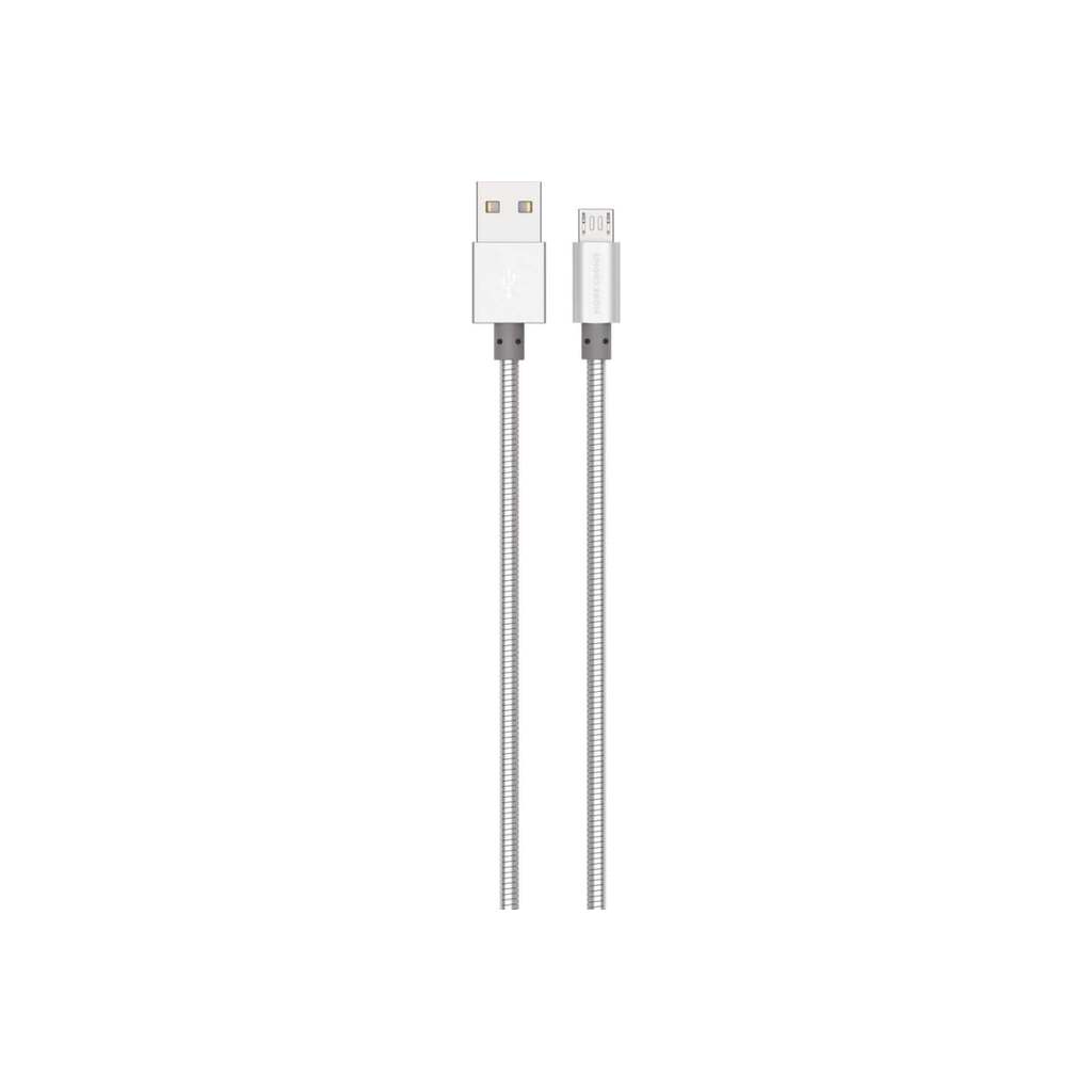 Дата-кабель More Choice USB 2.1A для micro USB металл 1м K31m Silver