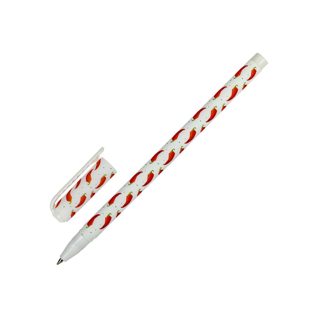 Шариковая ручка BRAUBERG SOFT TOUCH STICK CHILI PEPPER синяя, мягкое покрытие, узел 0.7 мм 143708